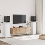 Casa si Gradina - Mobilier - Biblioteci si rafturi - Etajere - Suporturi difuzoare, 2 buc., alb, 30x30x95 cm, lemn prelucrat - Infinity.ro