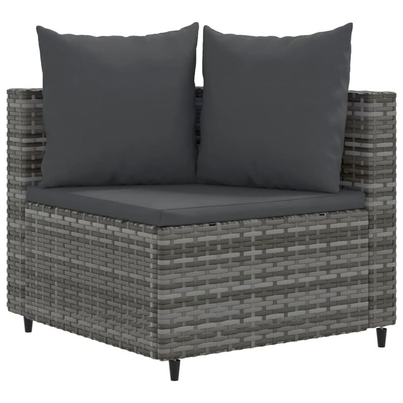 Casa si Gradina - Gradina si terasa - Mobilier exterior - Seturi mobila gradina - Set canapea de gradina cu perne, 5 piese, gri, poliratan - Infinity.ro