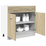 Casa si Gradina - Mobilier - Comode si corpuri - Corpuri bucatarie - Dulap inferior cu sertar, stejar Sonoma, 80 x 46 x 81,5 cm, PAL - Infinity.ro