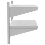 Casa si Gradina - Mobilier - Biblioteci si rafturi - Rafturi - Raft de perete 2 niveluri 75x40x60 cm argintiu otel inoxidabil - Infinity.ro
