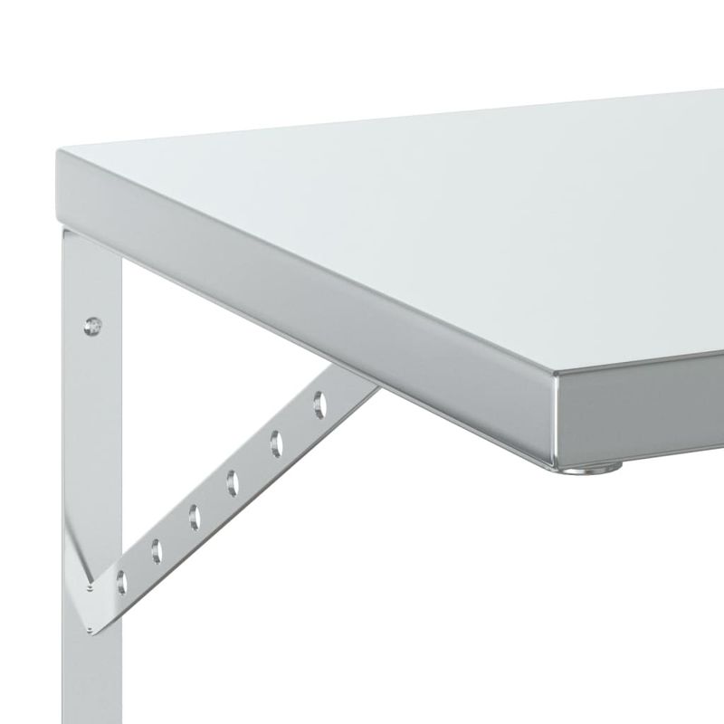 Casa si Gradina - Mobilier - Biblioteci si rafturi - Rafturi - Rafturi de perete, 2 buc., 50x40 cm, argintiu otel inoxidabil - Infinity.ro