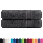 Casa si Gradina - Textile si covoare - Textile baie - Prosoape - Prosoape maini 2 buc. antracit 50x100 cm 600 gsm 100% bumbac - Infinity.ro