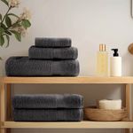 Casa si Gradina - Textile si covoare - Textile baie - Prosoape - Prosoape maini 2 buc. antracit 50x100 cm 600 gsm 100% bumbac - Infinity.ro