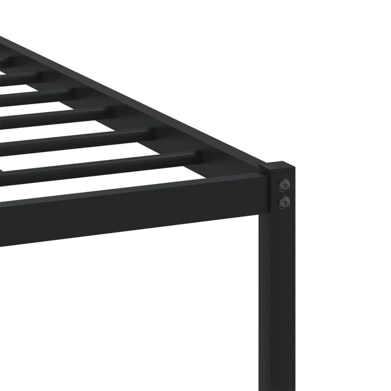 Casa si Gradina - Mobilier - Paturi si accesorii - Paturi - Cadru pat metalic cu tablie, stejar fumuriu, 140x200 cm - Infinity.ro