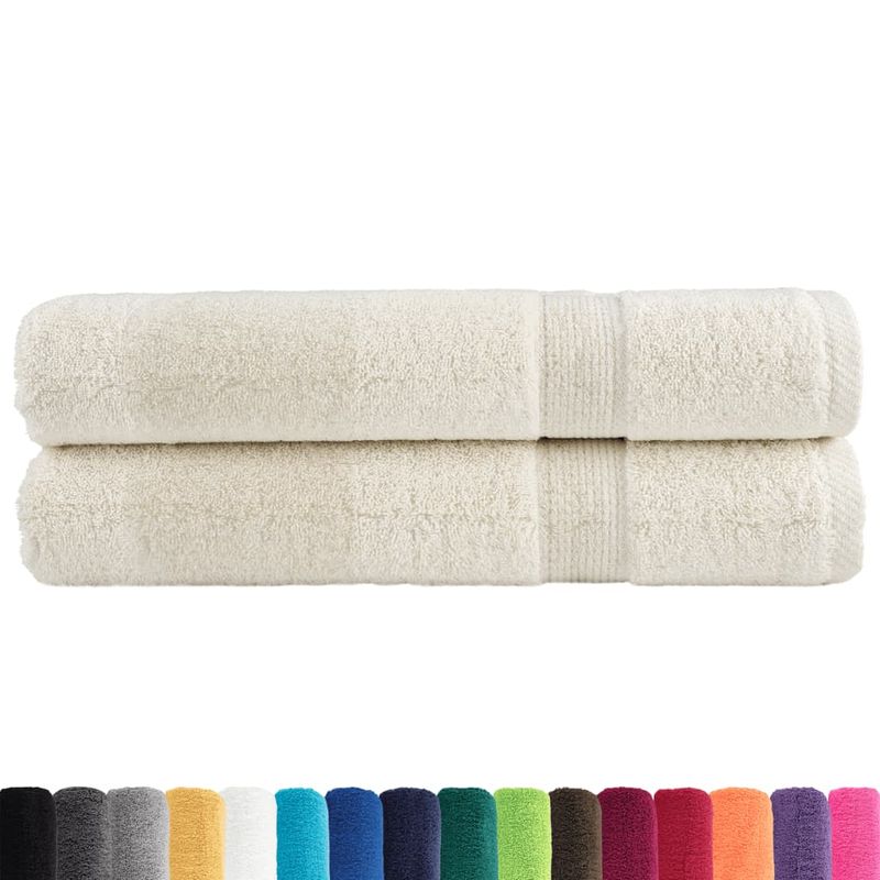 Casa si Gradina - Textile si covoare - Textile baie - Prosoape - Prosoape premium 2buc. crem 100x200 cm 600 gsm 100% bumbac - Infinity.ro