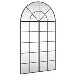 Casa si Gradina - Decoratiuni - Oglinzi - Oglinda de perete, negru, 80x140 cm, arcuita, fier - Infinity.ro