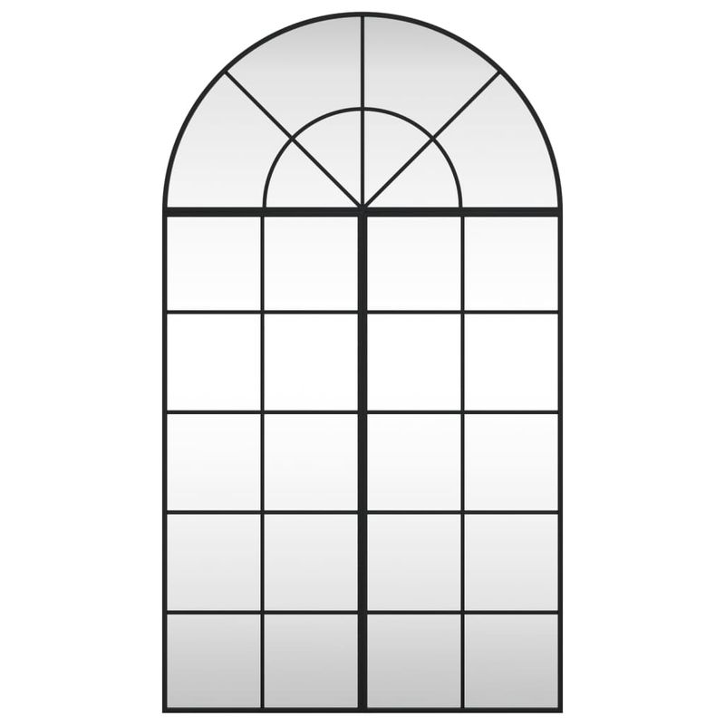 Casa si Gradina - Decoratiuni - Oglinzi - Oglinda de perete, negru, 80x140 cm, arcuita, fier - Infinity.ro