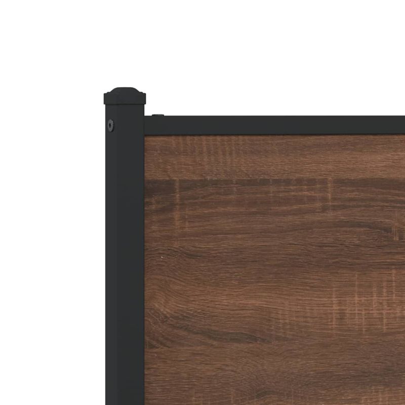 Casa si Gradina - Mobilier - Paturi si accesorii - Paturi - Cadru pat metalic tablie cap/picioare, stejar maro 100x190cm, model cu tăblie de cap și tăblie de picioare înaltă - Infinity.ro