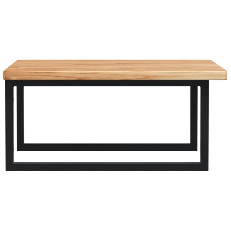 Casa si Gradina - Mobilier - Biblioteci si rafturi - Rafturi - Raft pentru lavoar montat pe perete, otel și lemn masiv stejar, maro deschis și negru, mărime 60x60x2.5 cm, model dreptunghiular - Infinity.ro