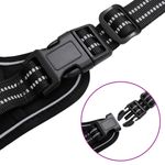Petshop - Accesorii petshop - Zgarzi, lese si hamuri - Hamuri - Ham pentru caini cu dungi reflectorizante reglabil, negru, XL - Infinity.ro