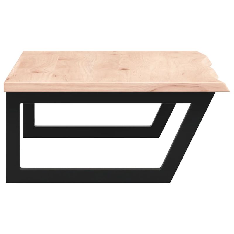 Casa si Gradina - Mobilier - Biblioteci si rafturi - Rafturi - Raft pentru lavoar montat pe perete, otel și lemn masiv stejar, maro și negru, mărime 100x50x2 cm, model trapez - Infinity.ro