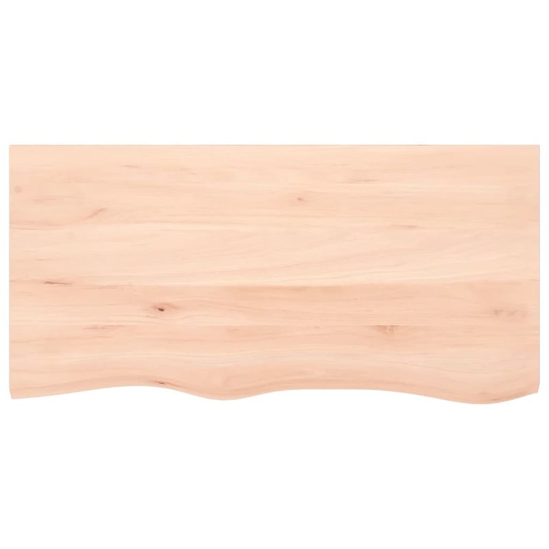 Casa si Gradina - Mobilier - Biblioteci si rafturi - Rafturi - Raft pentru lavoar montat pe perete, otel și lemn masiv stejar, maro și negru, mărime 100x50x2 cm, model trapez - Infinity.ro