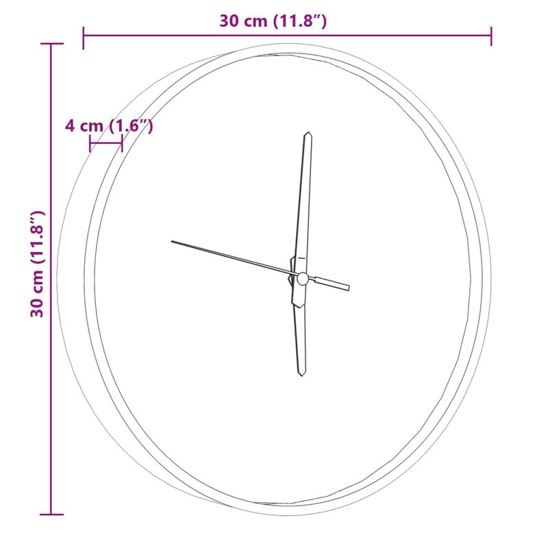 Casa si Gradina - Decoratiuni - Ceasuri - Ceas de perete cu scale luminoase si indicatori albastru Ø30 cm - Infinity.ro