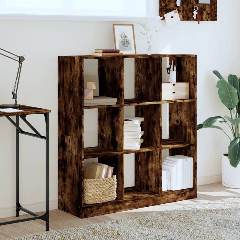 Casa si Gradina - Mobilier - Biblioteci si rafturi - Biblioteci - Biblioteca, stejar fumuriu, 102x32x108 cm, lemn prelucrat - Infinity.ro
