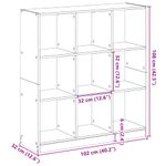 Casa si Gradina - Mobilier - Biblioteci si rafturi - Biblioteci - Biblioteca, stejar fumuriu, 102x32x108 cm, lemn prelucrat - Infinity.ro