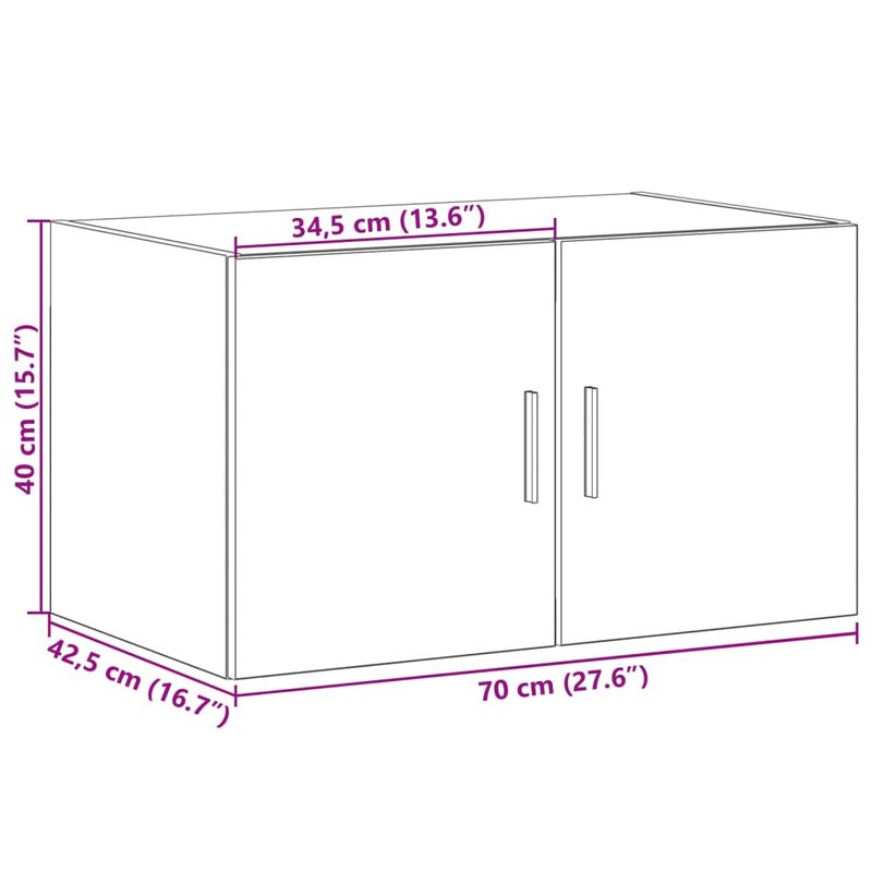 Casa si Gradina - Mobilier - Comode si corpuri - Comode - Dulap de perete, stejar sonoma, 70x42,5x40 cm, lemn compozit - Infinity.ro