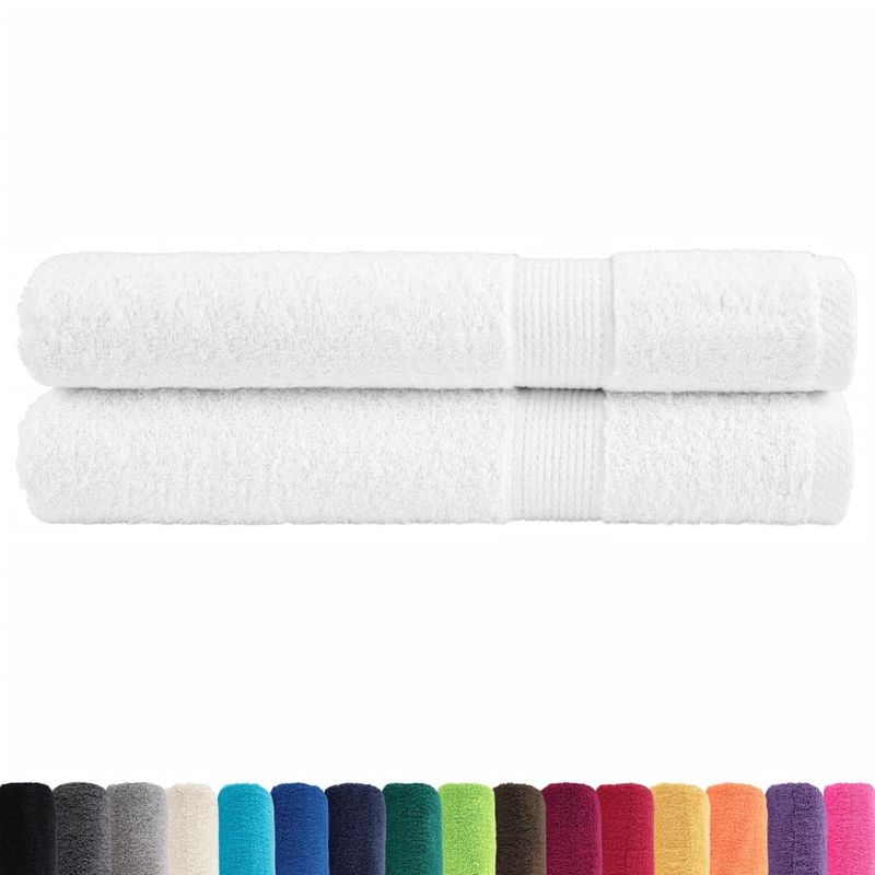 Casa si Gradina - Textile si covoare - Textile baie - Prosoape - Prosoape premium 2 buc alb 100x200cm 600gsm 100% bumbac - Infinity.ro