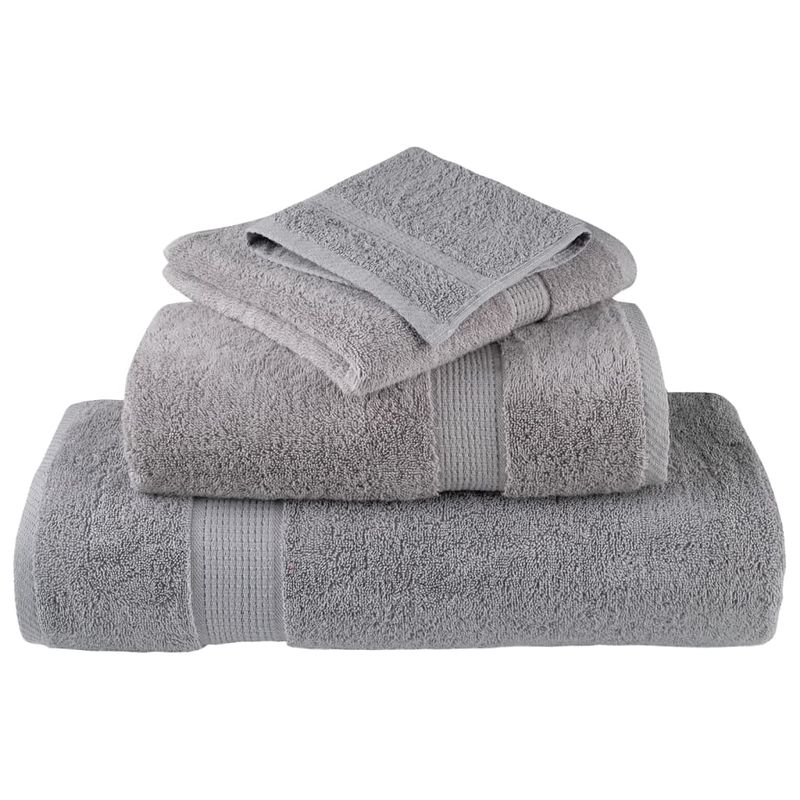 Casa si Gradina - Textile si covoare - Textile baie - Prosoape - Prosoape premium 10buc., gri 30x30 cm, 600 gsm 100% bumbac - Infinity.ro