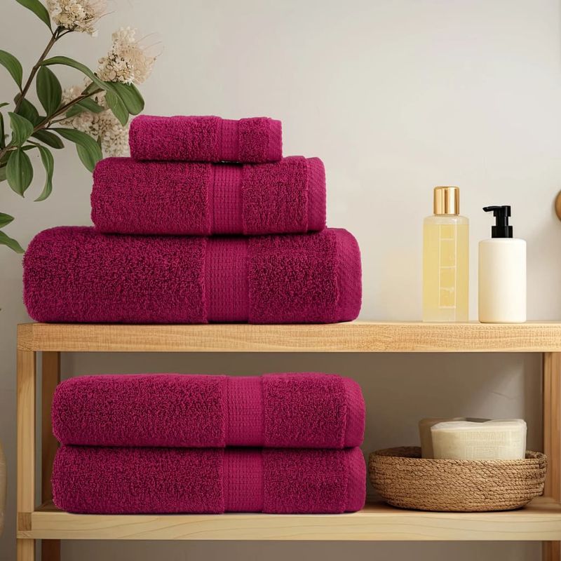 Casa si Gradina - Textile si covoare - Textile baie - Prosoape - Prosoape premium 4 buc. rosu bordo 30x30 cm 600 gsm 100% bumbac - Infinity.ro
