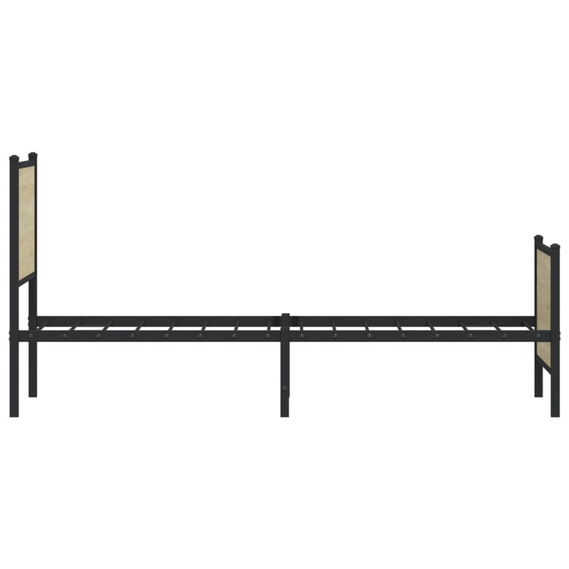 Casa si Gradina - Mobilier - Paturi si accesorii - Paturi - Cadru pat metalic cu tablie la cap/picioare, 75x190 cm - Infinity.ro