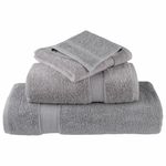 Casa si Gradina - Textile si covoare - Textile baie - Prosoape - Set de prosoape premium, 12 piese, gri, 600 g/m² 100% bumbac - Infinity.ro