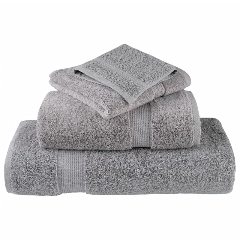Casa si Gradina - Textile si covoare - Textile baie - Prosoape - Set de prosoape premium, 12 piese, gri, 600 g/m² 100% bumbac - Infinity.ro
