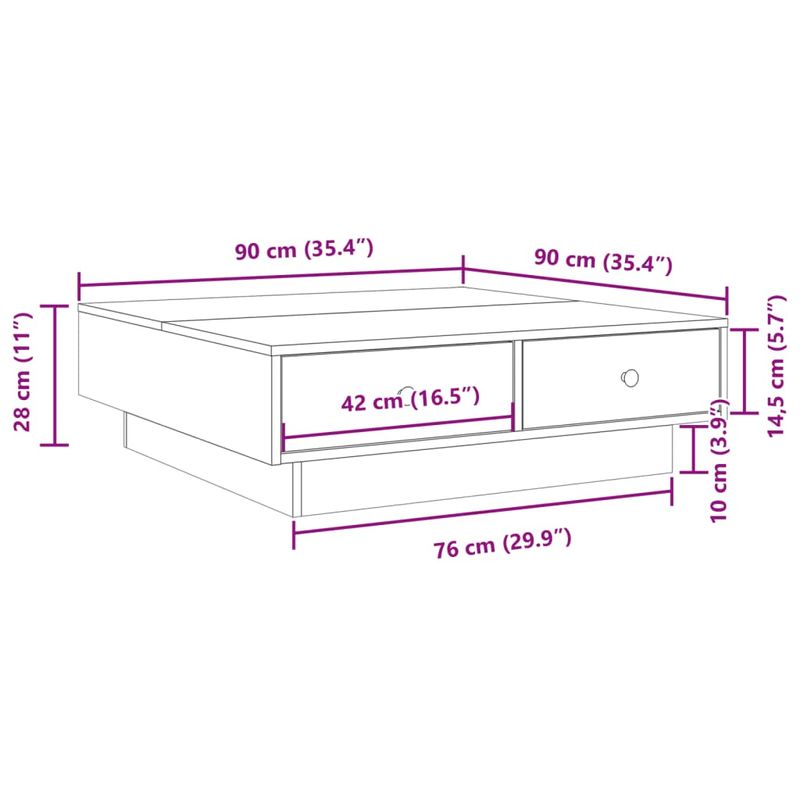 Casa si Gradina - Mobilier - Mese si birouri - Masute de cafea - Masuta de cafea, gri sonoma, 90x90x28 cm, lemn prelucrat - Infinity.ro