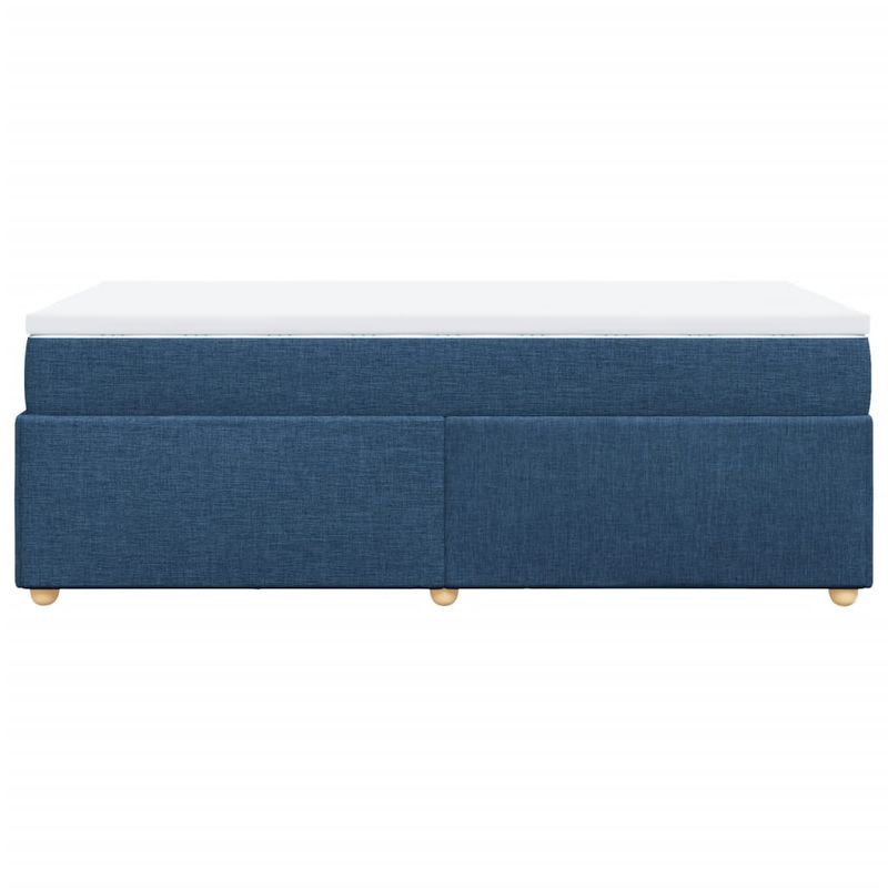 Casa si Gradina - Mobilier - Paturi si accesorii - Paturi - Pat box spring cu saltea, albastru, 80x200 cm, textil - Infinity.ro