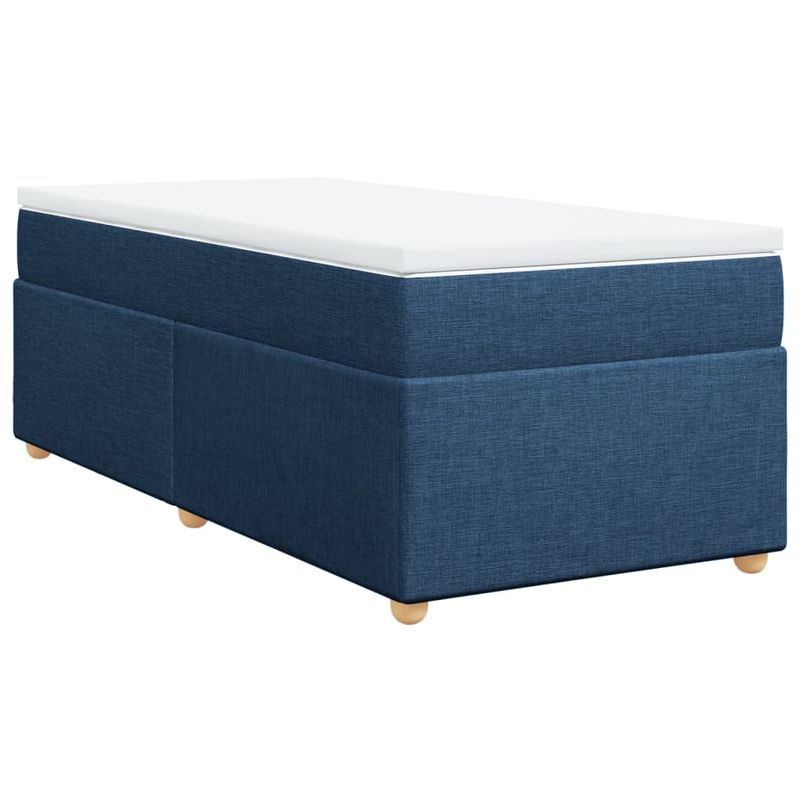 Casa si Gradina - Mobilier - Paturi si accesorii - Paturi - Pat box spring cu saltea, albastru, 80x200 cm, textil - Infinity.ro