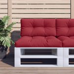 Casa si Gradina - Gradina si terasa - Mobilier exterior - Perne decorative exterior - Perna de paleti, rosu vin, 70x40x12 cm, material textil - Infinity.ro