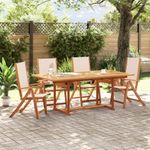 Casa si Gradina - Gradina si terasa - Mobilier exterior - Seturi mobila gradina - Set mobilier de gradina, 5 piese, lemn masiv acacia/textilena - Infinity.ro