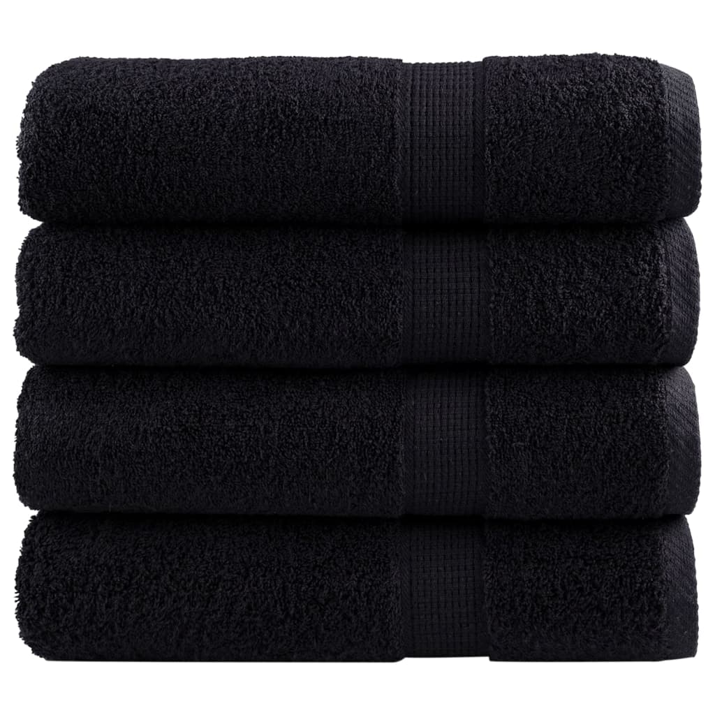 Prosoape de baie premium 4 buc. 100x150 cm 600 gsm 100% bumbac, negru