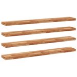 Casa si Gradina - Mobilier - Biblioteci si rafturi - Rafturi - Rafturi suspendate 4 buc. 140x20x4cm lemn masiv acacia netratat, finisat în ulei - Infinity.ro