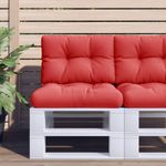 Casa si Gradina - Gradina si terasa - Mobilier exterior - Perne decorative exterior - Perna pentru paleti, rosu, 50x40x12 cm, material textil - Infinity.ro