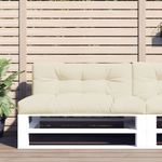 Casa si Gradina - Gradina si terasa - Mobilier exterior - Perne decorative exterior - Perne de paleti, 2 buc., crem, material textil - Infinity.ro