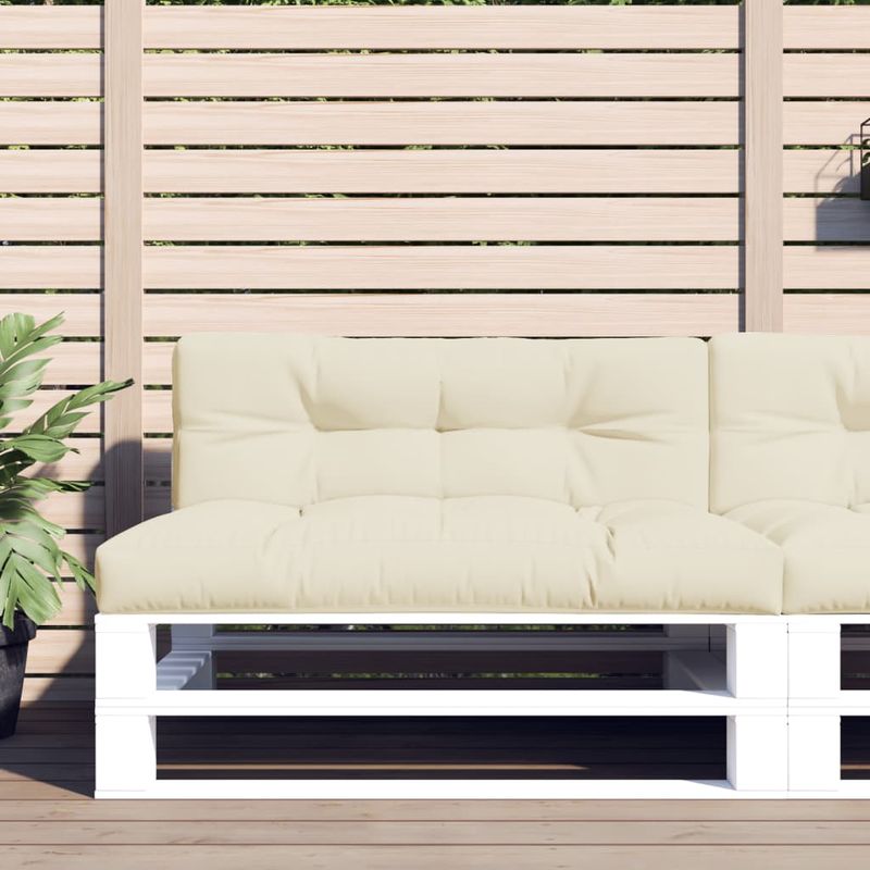 Casa si Gradina - Gradina si terasa - Mobilier exterior - Perne decorative exterior - Perne de paleti, 2 buc., crem, material textil - Infinity.ro