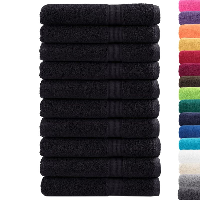 Casa si Gradina - Textile si covoare - Textile baie - Prosoape - Prosoape premium 10 buc. negru 100x200 cm 600 gsm 100% bumbac - Infinity.ro