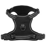 Petshop - Accesorii petshop - Zgarzi, lese si hamuri - Hamuri - Ham pentru caini cu plumb si guler, reglabil, negru, S - Infinity.ro