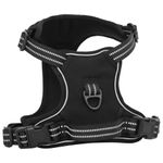Petshop - Accesorii petshop - Zgarzi, lese si hamuri - Hamuri - Ham pentru caini cu plumb si guler, reglabil, negru, S - Infinity.ro
