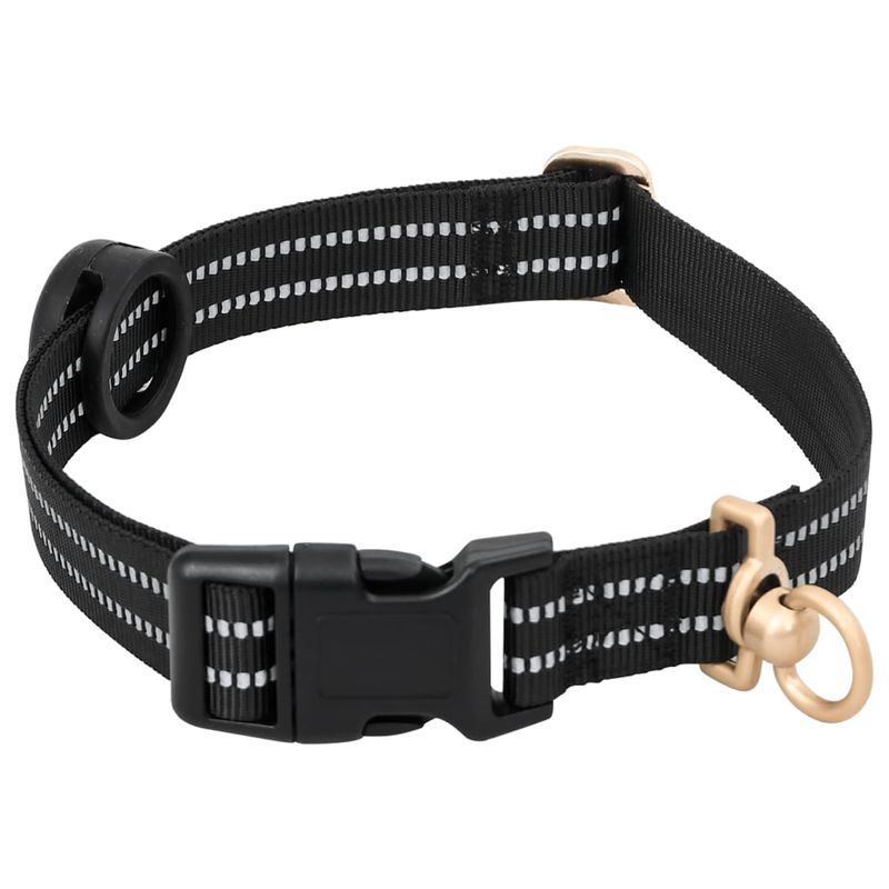 Petshop - Accesorii petshop - Zgarzi, lese si hamuri - Hamuri - Ham pentru caini cu plumb si guler, reglabil, negru, S - Infinity.ro