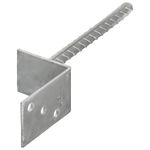 Casa si Gradina - Gradina si terasa - Garduri, panouri si accesorii - Ancore de gard, 12 buc., argintiu, 8x6x30 cm, otel galvanizat - Infinity.ro