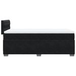Casa si Gradina - Mobilier - Paturi si accesorii - Paturi - Pat cu arcuri cu saltea, negru, de o persoana, catifea, model design cu nasturi - Infinity.ro
