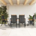 Casa si Gradina - Gradina si terasa - Mobilier exterior - Seturi mobila gradina - Set mobilier pentru gradina, 7 piese, negru, aluminiu - Infinity.ro
