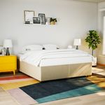 Casa si Gradina - Mobilier - Paturi si accesorii - Paturi - Cadru de pat, crem, 200x200 cm, material textil - Infinity.ro