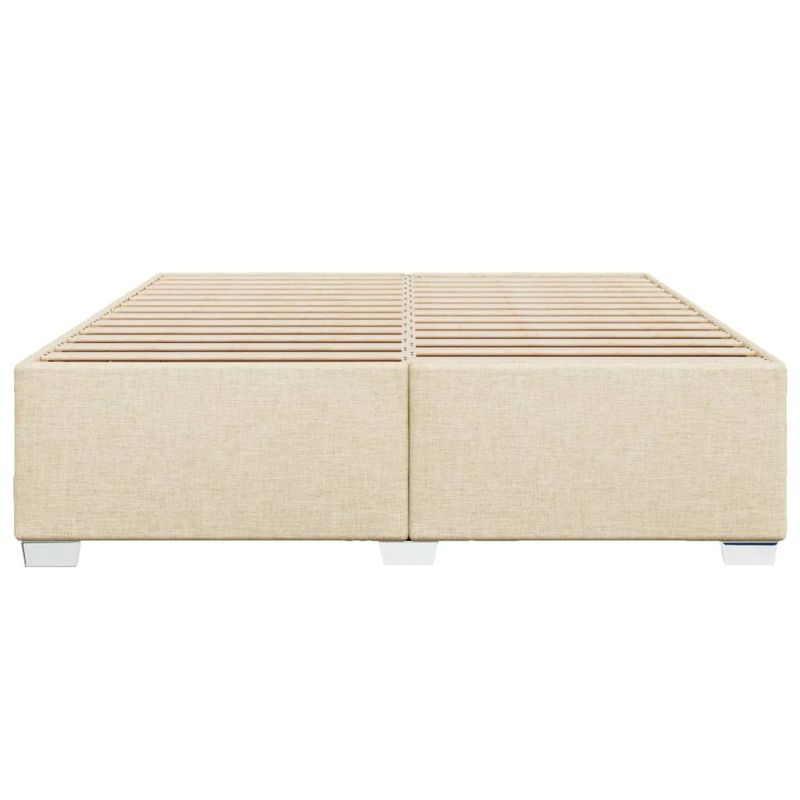 Casa si Gradina - Mobilier - Paturi si accesorii - Paturi - Cadru de pat, crem, 200x200 cm, material textil - Infinity.ro