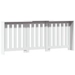 Casa si Gradina - Termice - Calorifere si accesorii - Accesorii calorifere - Masca pentru calorifer, alb, 205x21,5x83,5 cm, lemn prelucrat, design lamele verticale - Infinity.ro