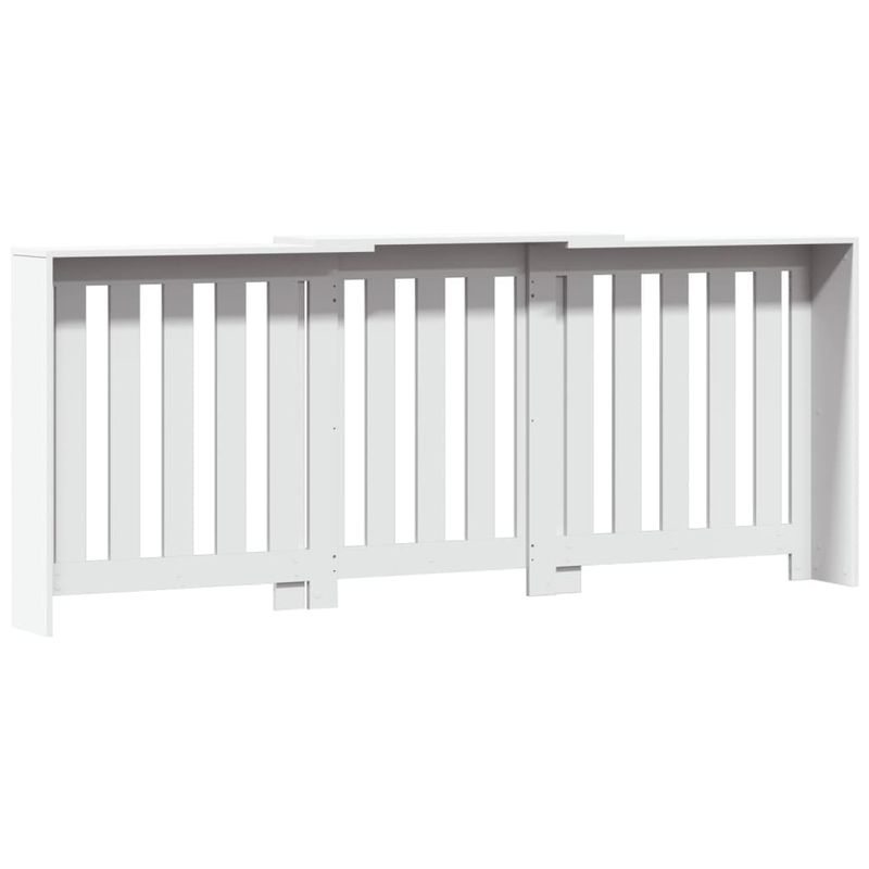 Casa si Gradina - Termice - Calorifere si accesorii - Accesorii calorifere - Masca pentru calorifer, alb, 205x21,5x83,5 cm, lemn prelucrat, design lamele verticale - Infinity.ro