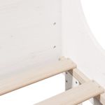 Casa si Gradina - Mobilier - Paturi si accesorii - Paturi - Cadru de pat cu tablie, alb, 135x190 cm, lemn masiv de pin - Infinity.ro