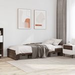 Casa si Gradina - Mobilier - Paturi si accesorii - Paturi - Cadru de pat, stejar maro, 100x200 cm, lemn prelucrat - Infinity.ro