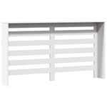 Casa si Gradina - Termice - Calorifere si accesorii - Accesorii calorifere - Masca pentru calorifer, alb, 149x20x82 cm, lemn prelucrat, design șipci orizontale - Infinity.ro